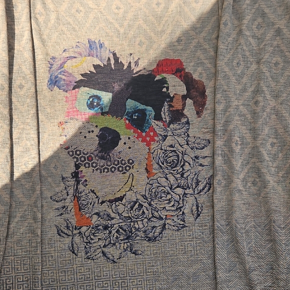 Alison Sheri Tops - Alison Sheri Colorful Dog Print Long Sleeve Tee